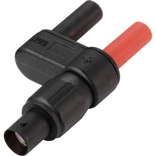 VOLTCRAFT MSC-120 adaptérový konektor, BNC zásuvka - zástrčka 4 mm, rovná, izolovaná, černá