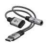 Adaptér GOOBAY 74524 2xUSB-C/JACK 3,5mm (pro poslech hudby)