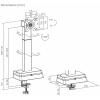 SpeaKa Professional držák monitoru SP-EMS-200 1 Displej: (s) 43,2 cm (17) - 81,3 cm (32) s pohonem, nastavitelná výška, Formát na výšku, Formát na šířku