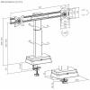SpeaKa Professional držák monitoru SP-EMS-100 2 Displej: (s) 43,2 cm (17) - 68,6 cm (27) s pohonem, nastavitelná výška, Formát na výšku, Formát na šířku