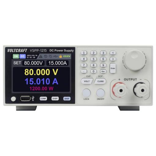 VOLTCRAFT VSPP-1215 laboratorní zdroj 19, nastavitelný, 0 - 150 V/DC, 0 - 20 A, 1200 W, USB, LAN, lze programovat, lze dálkově ovládat, výstup 1 x, VC-17068685