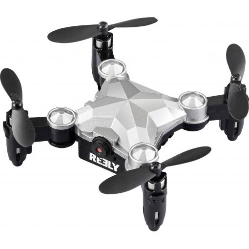 Reely Suitcase mini drone dron RtF pro začátečníky, s kamerou stříbrnočerná