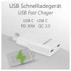 Maxtrack nabíjecí adaptér, 2x USB-C®, 30 W, Power Delivery 3.0, Rychlé nabíjení