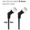 Maxtrack TI53-3L RJ45 síťové kabely, propojovací kabely 10 Gb/s;, CAT 6A U/FTP 3 m černá Zásuvné kontakty otočné o 360° 1 ks
