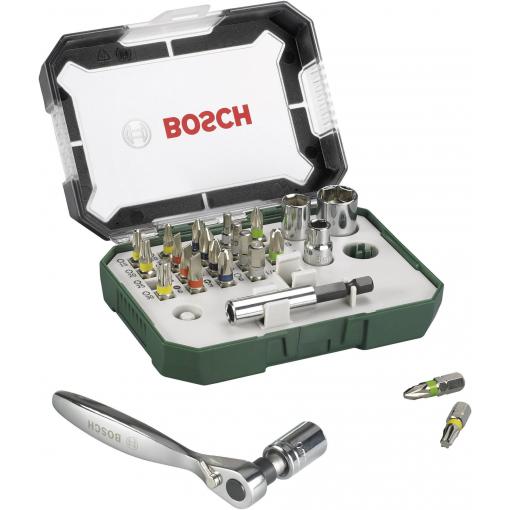 Bosch Accessories Promoline 2607017322 sada bitů, 26dílná, plochý, křížový PH, křížový PZ, inbus, vnitřní šestihran (TX), 1/4 (6,3 mm)