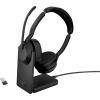 Jabra JABRA Evolve2 55 Link 380/390a UC Stereo Headset otevřená (On Ear) černá Počítače