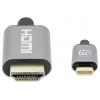 Manhattan USB kabel HDMI 2.0 Zástrčka HDMI-A, USB-C ® zástrčka 2.00 m černá 153607