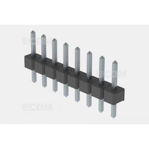 Kolíková lišta jednořadá 1×8, rozteč 2,54 mm, rovné vývody Au