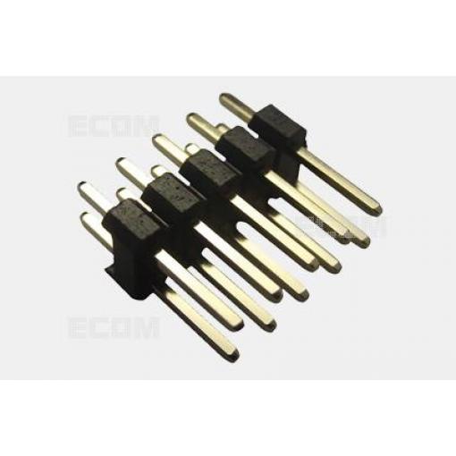 Kolíková lišta lámací DS1021-2X1SF11-B, 2řadá, Au, rozteč 2,54 mm