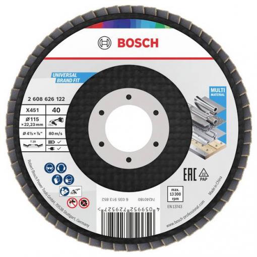 Bosch Accessories 2608626122 lamelový kotouč Průměr 115 mm Zrnitost=40 1 ks