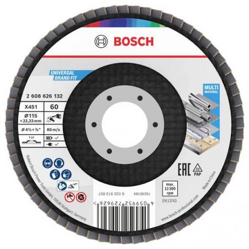 Bosch Accessories 2608626132 lamelový kotouč Průměr 115 mm Zrnitost=60 1 ks