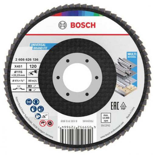 Bosch Accessories 2608626136 lamelový kotouč Průměr 115 mm Zrnitost=120 1 ks