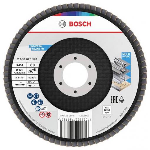 Bosch Accessories 2608626142 lamelový kotouč Průměr 125 mm Zrnitost=80 1 ks