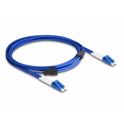 Delock 87921 optické vlákno optické vlákno kabel 3 m modrá [1x zástrčka LC - 1x zástrčka LC] 9/125 µ Singlemode OS2
