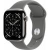 Apple Watch Series 11 GPS + Cellular 42 mm Titanový kryt sportovní náramek Kamenně šedá S/M