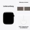 Apple Watch Series 11 GPS + Cellular 42 mm Titanový kryt Řemínek Milanese Loop přírodní M/L