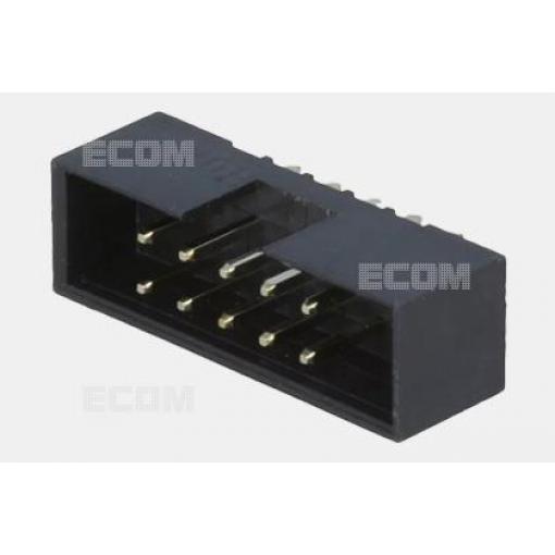 Vidlice krytá dvouřadá DS1014-10SF1B-B, 2×5, Au vývody, R=2,0 mm