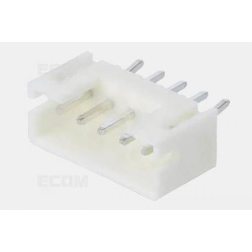 Jednořadá vidlice DS1066-5MVW6S, 1×05, rozteč 2 mm, bílá