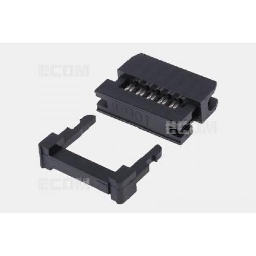 Zásuvka samořezná DS1017-12MA2B, 2×6 Au+Ni, plochý kabel