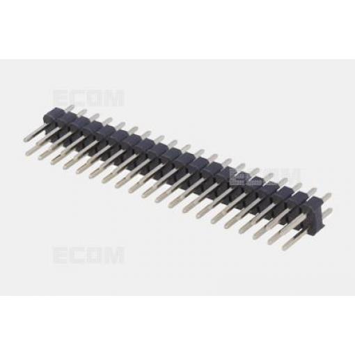 Kolíková lišta lámací DS1022-2×40MF17XB-B, 2řadá, SMD, Au, rozteč 2,54 mm