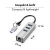 LogiLink UA0440 síťový adaptér / rozbočovač 5 GBit/s USB-C™ (USB 3.2 Gen 1)