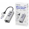 LogiLink UA0440 síťový adaptér / rozbočovač 5 GBit/s USB-C™ (USB 3.2 Gen 1)