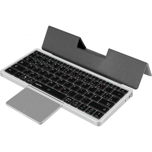 LogiLink ID0214 Bluetooth® sada klávesnice a myše německá, QWERTZ Space Grau Snadné přepínání 3 zařízení
