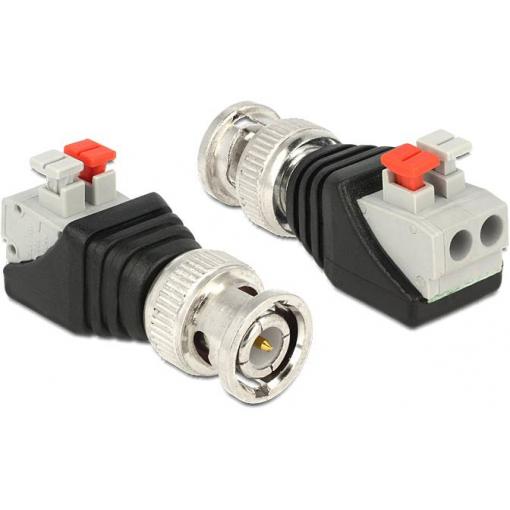 Delock sériový adaptér [1x BNC - 1x zásuvka] 0 mm černá, stříbrná