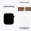 Apple Watch Series 11 GPS + Cellular 42 mm Titanový kryt Řemínek Milanese Loop zlatá M/L