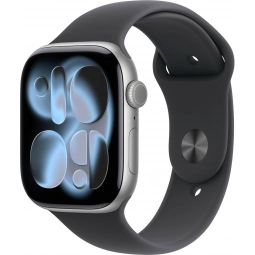 Apple Watch Series 11 GPS 46 mm hliníkový plášť sportovní náramek černá S/M