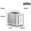 Braun HT 1510 WH topinkovač bez BPA nerezová ocel, bílá