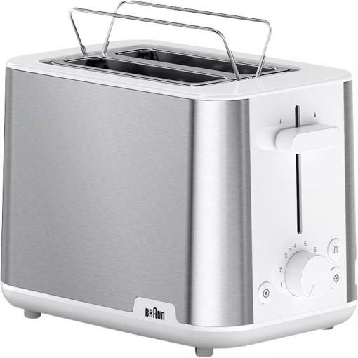 Braun HT 1510 WH topinkovač bez BPA nerezová ocel, bílá