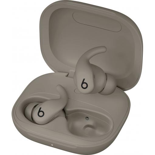 Beats Powerbeats Fit špuntová sluchátka (In Ear) Bluetooth® Virtual Surround Kamenitá šedá Potlačení hluku Nabíjecí pouzdro sportovní