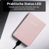Intenso Intenso Power Bank MW5000 rose powerbanka Li-Pol, 5000 mAh, Dodávka energie, USB-C®, růžová