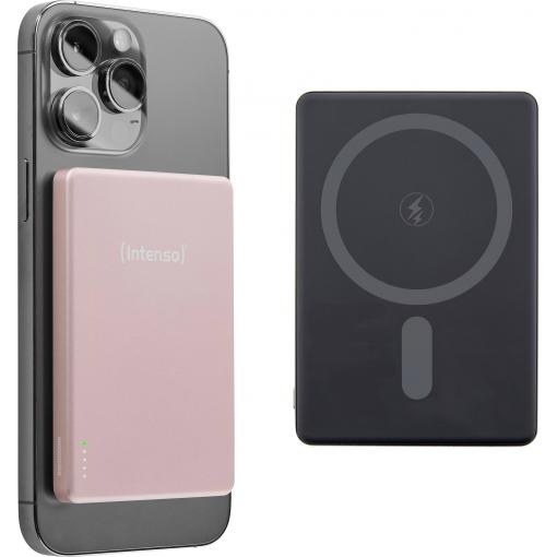 Intenso Intenso Power Bank MW5000 rose powerbanka Li-Pol, 5000 mAh, Dodávka energie, USB-C®, růžová