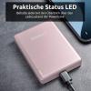 Intenso Intenso Power Bank MW10000 rose powerbanka Li-Pol, 10000 mAh, Dodávka energie, USB-C®, růžová, Indikátor stavu