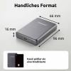 Intenso Intenso Power Bank MW10000 grey powerbanka Li-Pol, 10000 mAh, Dodávka energie, USB-C®, šedá, Indikátor stavu