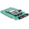 Delock sériový adaptér [1x SATA - 1x mSATA] zelená