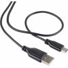 USB kabel USB Mini-B zástrčka, USB-A zástrčka 1.00 m černá SuperSoft opletení 1013322