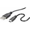 USB kabel USB Mini-B zástrčka, USB-A zástrčka 1.00 m černá SuperSoft opletení 1013322
