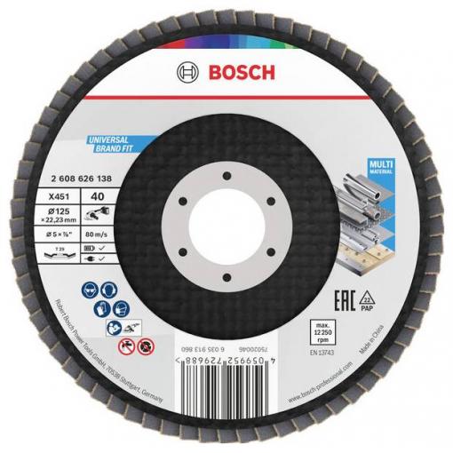 Bosch Accessories 2608626137 lamelový kotouč Průměr 125 mm Zrnitost=40 1 ks