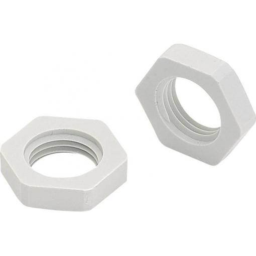 TRU COMPONENTS 52790500 MGMO 32 pojistná matka bez halogenů M32 polyamid šedobílá (RAL 7035) 1 ks