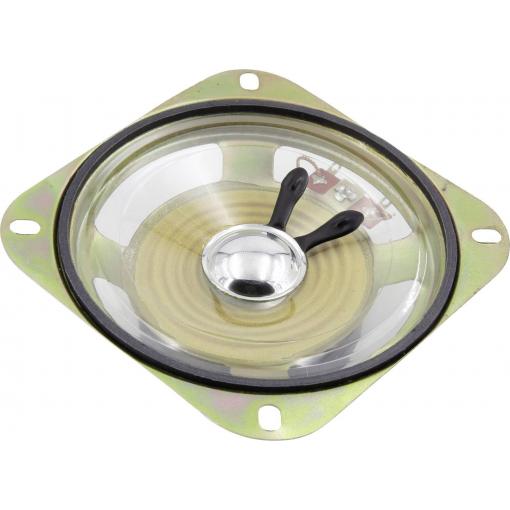 TRU COMPONENTS 3.39 palec 8.6 cm mini reproduktor 3 W 8 Ω Plastová membrána, Odolný proti vlhkosti, Transparentní membrána