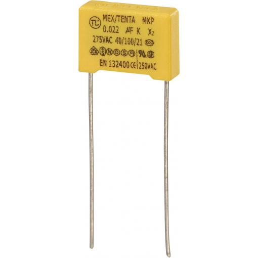 TRU COMPONENTS MKP-X2 1 ks odrušovací kondenzátor MKP-X2 radiální 0.047 µF 275 V/AC 10 % 10 mm (d x š x v) 13 x 6 x 12 mm