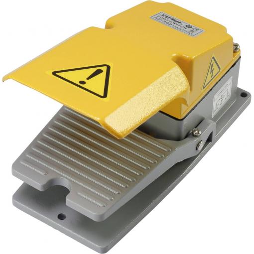 Nožní spínač XF-302, 250 V AC / 15 A, s ochranným krytem, 1 spínací kontakt, 1 ks
