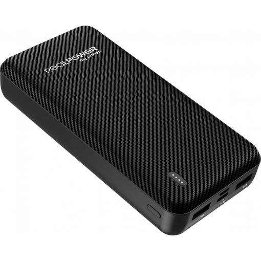 RealPower REALPOWER PB-20000 SE powerbanka Li-Pol, 20000 mAh, černá, Indikátor stavu