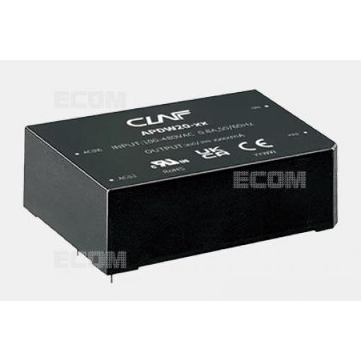 AC/DC měnič CLF APDW20-12, 12 V / 1,66 A, izolovaný