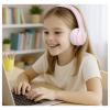 LogiLink BT0073P Headset otevřená (On Ear) Bluetooth®, kabelová růžová, světle modrá složitelná, omezení hlasitosti