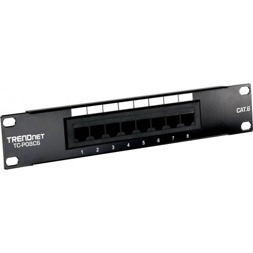 TrendNet TC-P08C6 patch panel CAT 6 černá