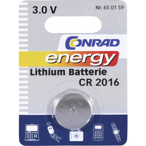 Conrad energy CR2016 knoflíkový článek CR 2016 lithiová 70 mAh 3 V 1 ks